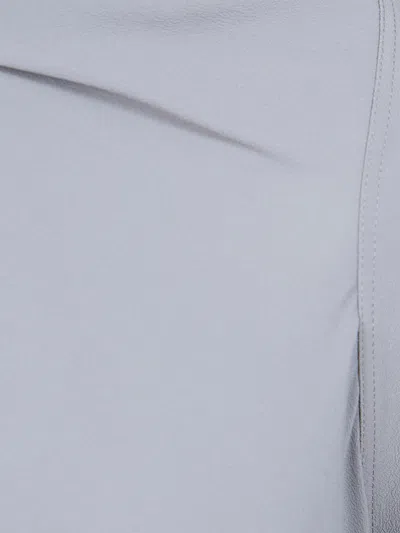 Rick Owens Draped Midi Dress In Gray