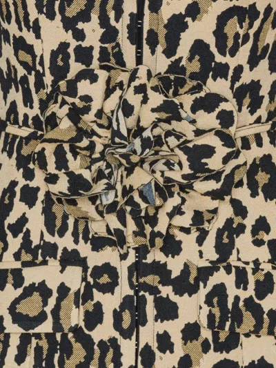 Rotate Birger Christensen Rotate Birgerchristensen Leopard Dress In Animal Print