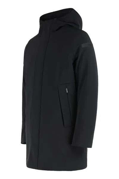 Rrd Eskimo Jacket In Technical Fabric With Hood In Black