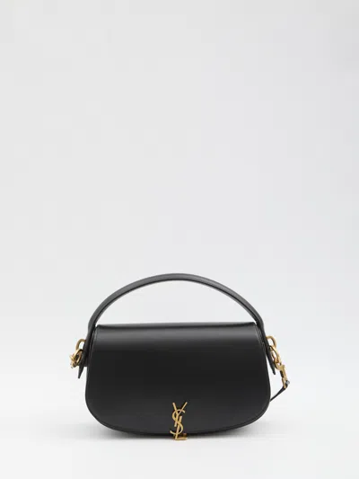 Saint Laurent Voltaire Bag With Logo In Black