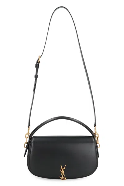 Saint Laurent Voltaire Bag With Logo In Black