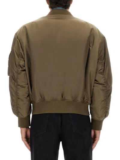 Saint Laurent Ter-repllent Serge Nylon Bomber Jacket In Brown