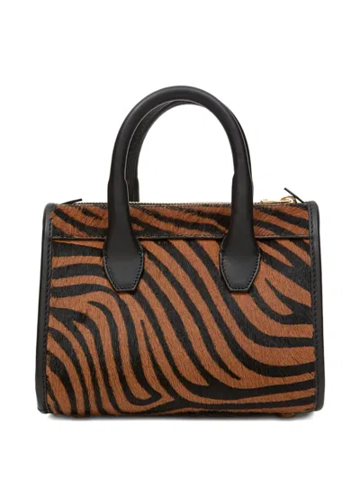 Amiri Micro Triangle Zebra Tote Bag In Multi