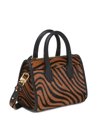 Amiri Micro Triangle Zebra Tote Bag In Multi