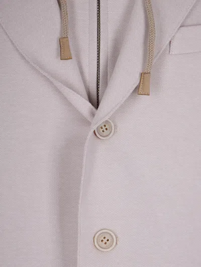 Eleventy Giacca Con Cappuccio Sabbia In Neutral