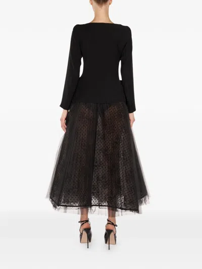 Araftu Embellished Panelled All In One In Black