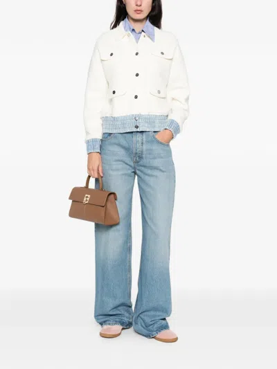 Sandro Long-sleeve Cardigan In Neutral