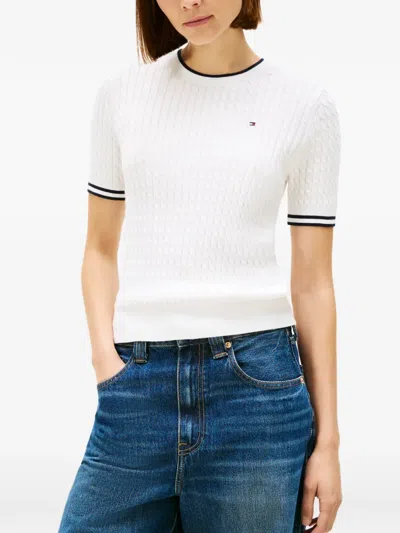 Tommy Hilfiger Cable-knit Top In White