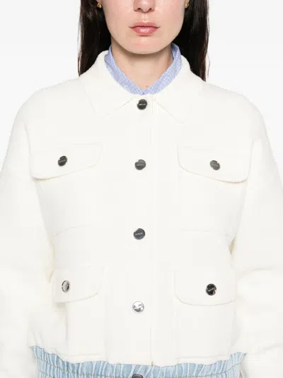 Sandro Long-sleeve Cardigan In Neutral