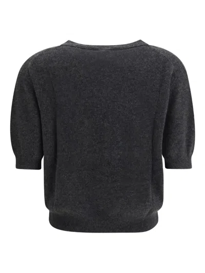 Lisa Yang Genevra Puff-sleeve T-shirt In Gray