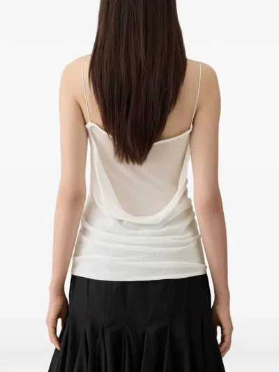Jacquemus La Plumetis Tank Top In White
