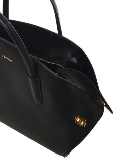 Coccinelle Top-handle Tote Bag In Black
