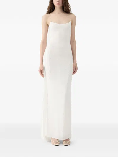 Jacquemus La Plumetis Dress In White