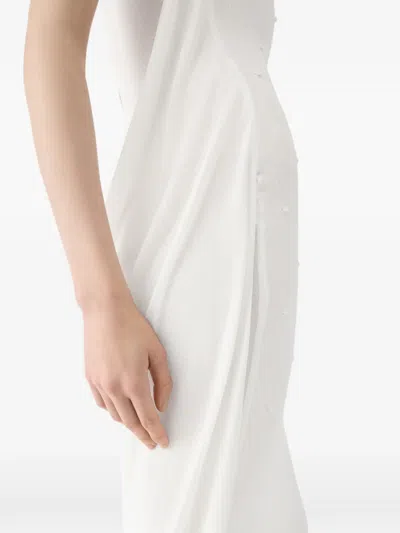 Jacquemus La Plumetis Dress In White