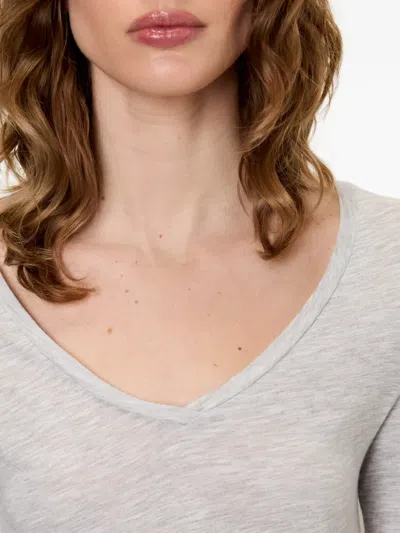 American Vintage Jacksonville V-neck T-shirt In Gray