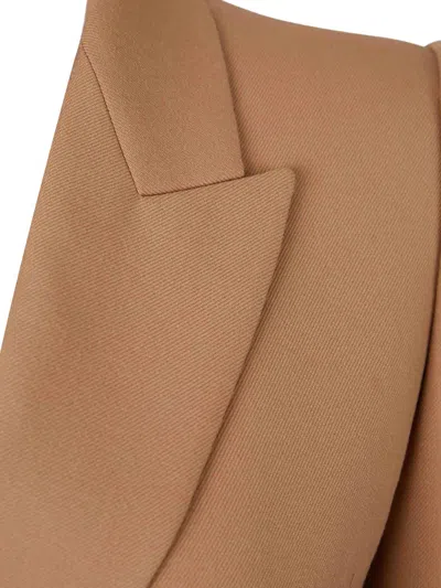Chloé Peak-lapel Button Wool Blazer In Brown