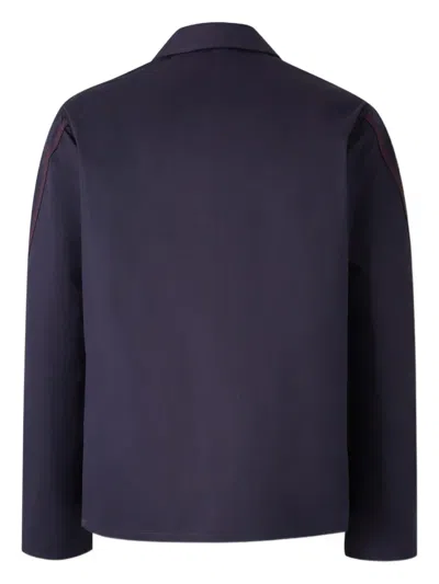 Givenchy Couture Seam Button-up Overshirt In Blue
