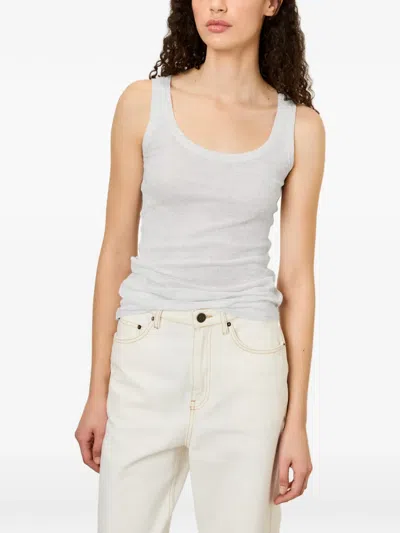 American Vintage Massachusetts Scoop-neck Tank Top In Gray