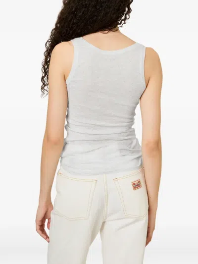 American Vintage Massachusetts Scoop-neck Tank Top In Gray