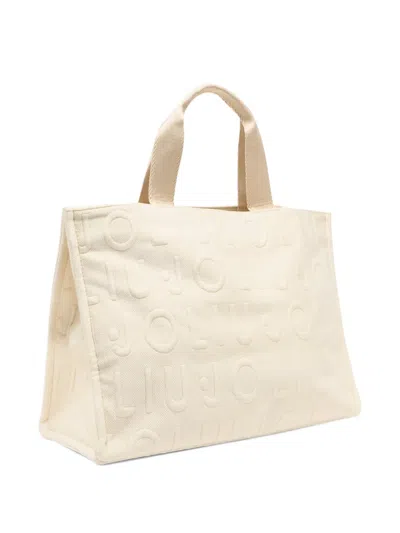 Liu •jo Medium Knit Tote Bag In Neutral