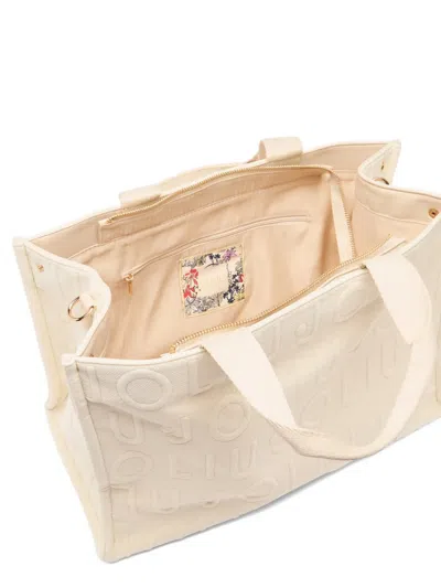 Liu •jo Medium Knit Tote Bag In Neutral