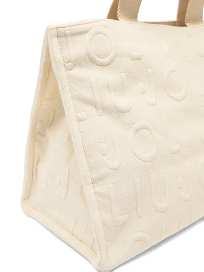 Liu •jo Medium Knit Tote Bag In Neutral