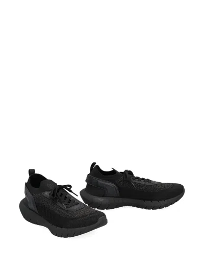 Hugo Boss Mesh Upper Sock Sneakers Pull Tab Sole In Black