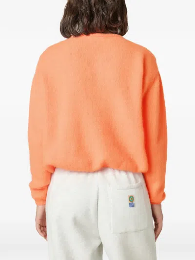 American Vintage Vitow Long-sleeved Round-neck Cardigan In Orange