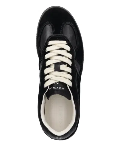 Nokwol August Leather Sneakers In Black