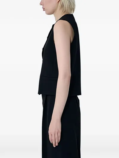 Max Mara Denver Buttoned Waistcoat In Blue