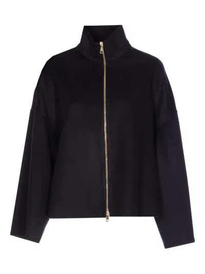 Fabiana Filippi Reversible Platinum And Mohair Jacket In Rock-color Frescolana In Blue