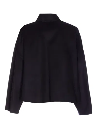 Fabiana Filippi Reversible Platinum And Mohair Jacket In Rock-color Frescolana In Blue