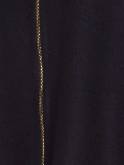 Fabiana Filippi Reversible Platinum And Mohair Jacket In Rock-color Frescolana In Blue