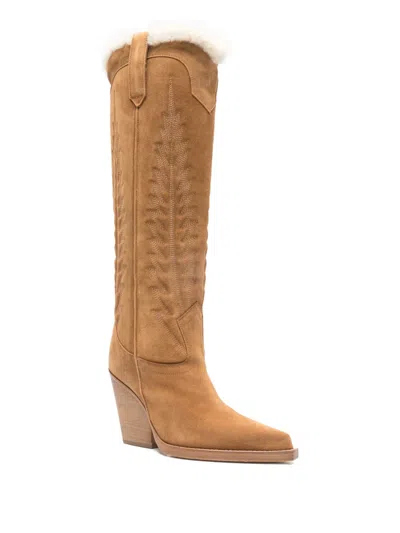 Paris Texas Suede Boots In Brown