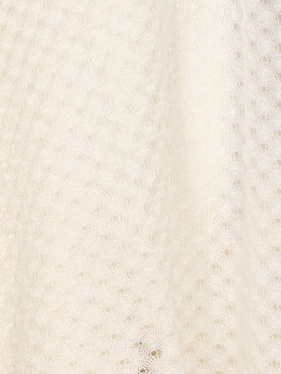 Missoni Raschel-knit V-neck Short-sleeve Kaftan In White