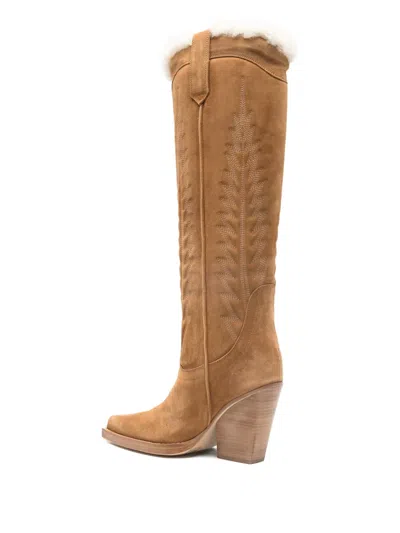 Paris Texas Suede Boots In Brown