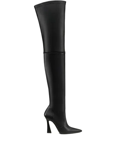 Stuart Weitzman Ultravinnie Pointed Boots In Black