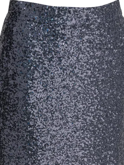 Semper Sequined Midi Skirt Skirts Grey In Blue