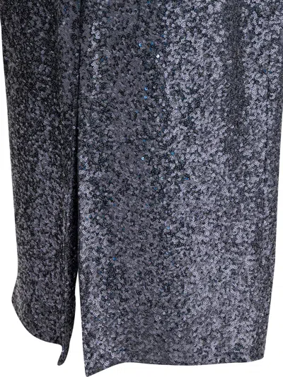 Semper Sequined Midi Skirt Skirts Grey In Blue