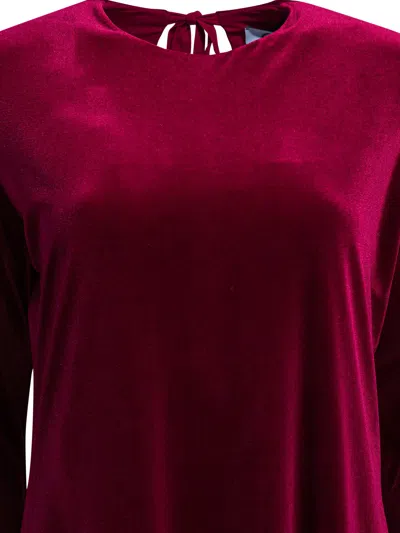 Semper Short Velvet Dress Dresses Bordeaux In Red