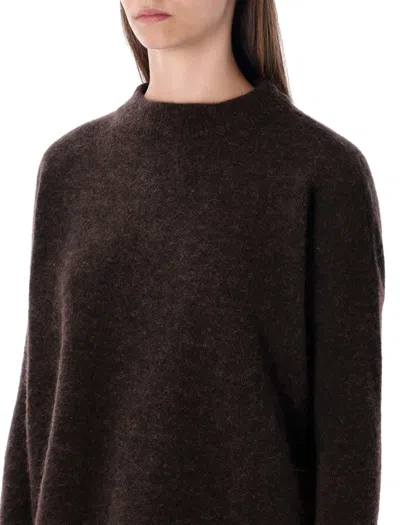 Sessun Brown Wool Knit Sweater With Relaxed Fit