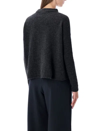 Sessun Charcoal Wool Knit Sweater With Relaxed Fit