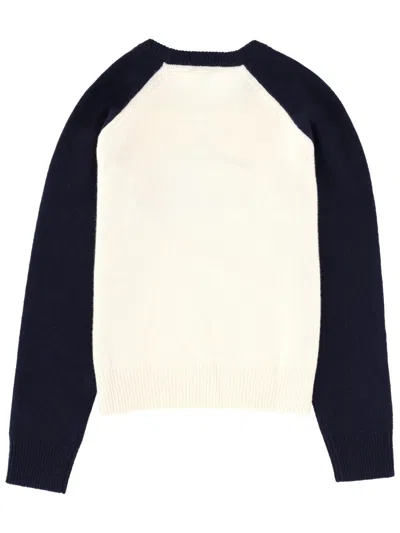 Sporty And Rich Sporty & Rich Multicolour Cashmere Wool Sweater In White