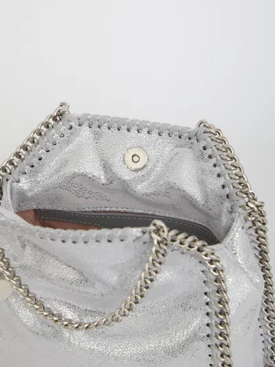 Stella Mccartney Mini Falabella Tote Bag In Silver