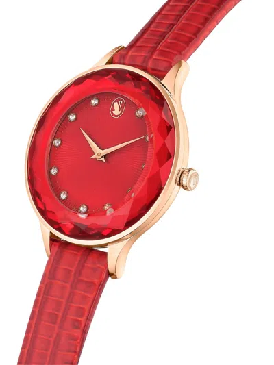 Swarovski Octea Nova 33mm Quartz Watch In Red