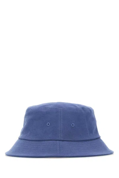 Tekla Air Force Blue Cotton Bucket Hat In Blue
