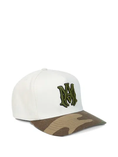Amiri Ma Outline Camouflage Canvas Cap In Multi
