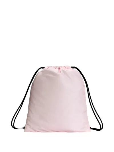 Dolce & Gabbana Logo Drawstring Backpack In Pink