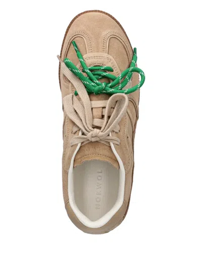 AUGUST 绒面皮拼接运动鞋