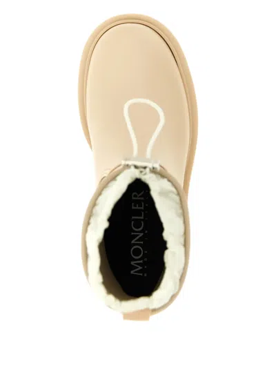 Moncler Kickstream Drawstring Logo-patch Rain Boots In Neutral